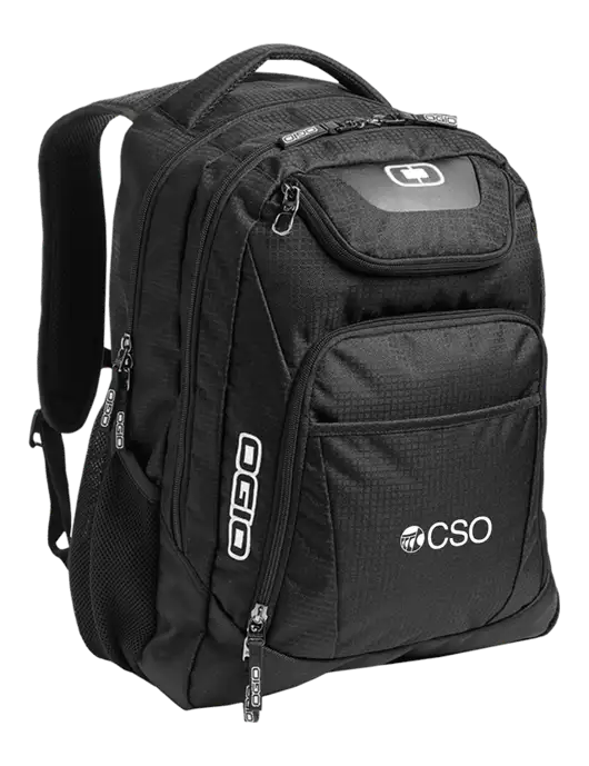 OGIO Black/Silver Excelsior Laptop Backpack w/CSO Logo