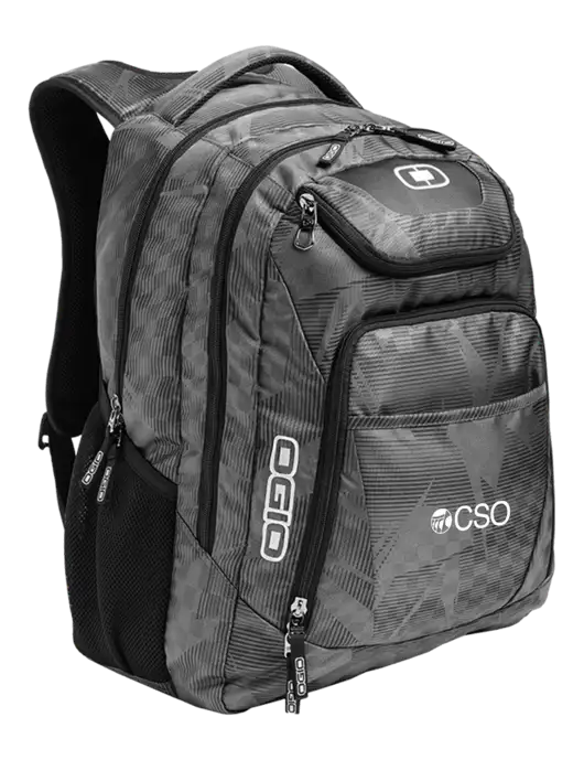 OGIO Race Day Silver Excelsior Laptop Backpack w/CSO Logo