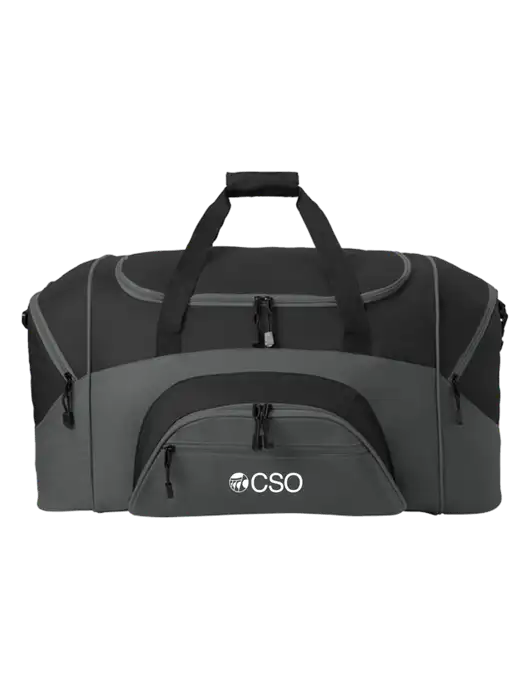 Standard Colorblock Black/Dark Grey Sport Duffel w/CSO Logo