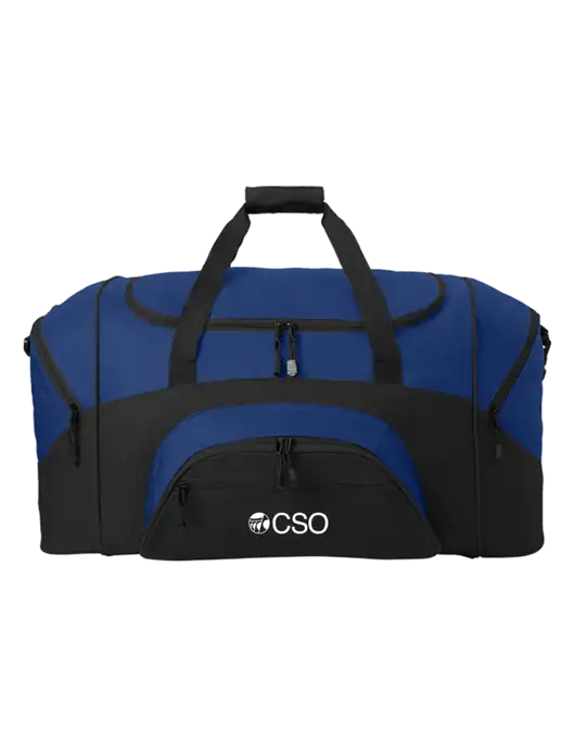 Standard Colorblock Royal/Black Sport Duffel w/CSO Logo