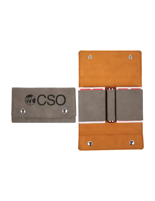Grey Leatherette Card & Dice Set w/CSO Logo