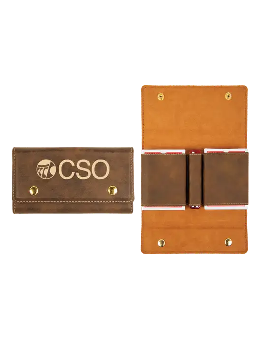 Rustic Leatherette Card & Dice Set w/CSO Logo