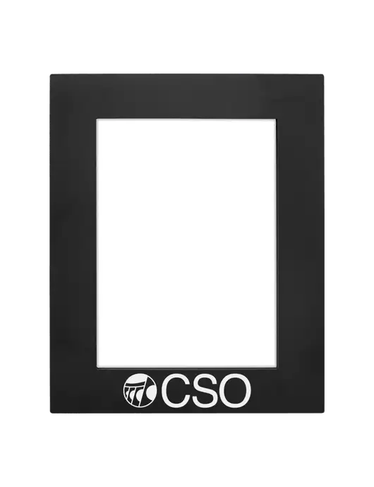 Black Aluminum Photo Frame, 5 x 7 w/CSO Logo