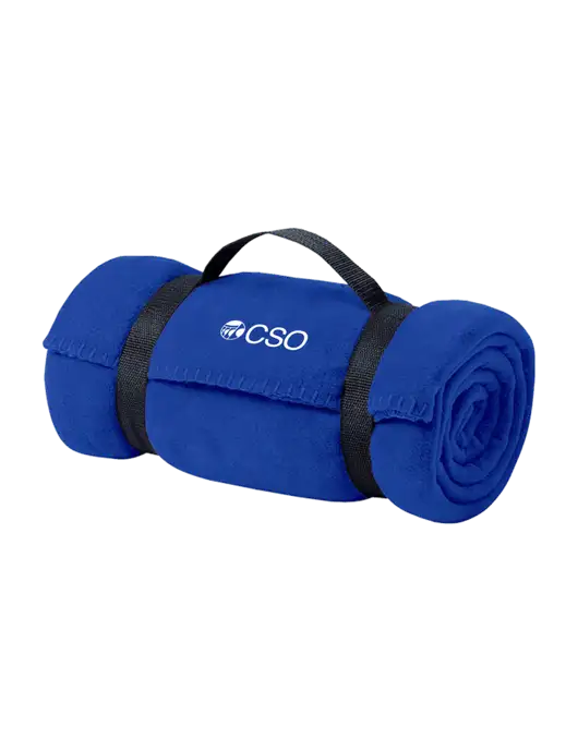 Casual Royal Fleece Blanket With Strap  w/CSO Logo