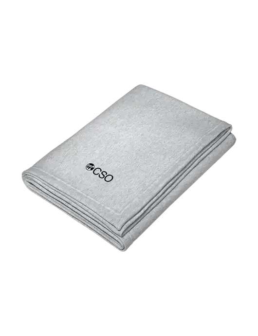 Core Light Grey Heather Fleece Sweatshirt Blanket w/CSO Logo