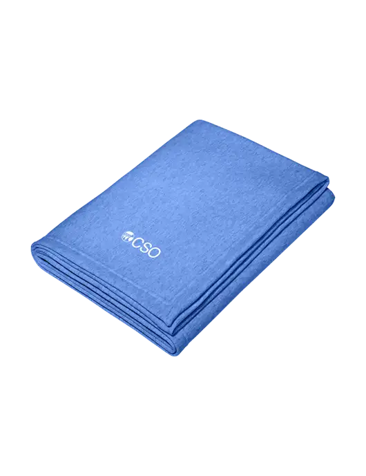Core Heather Royal Fleece Sweatshirt Blanket w/CSO Logo