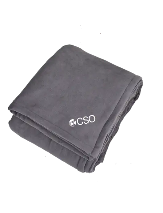 Oversized Graphite Ultra Plush Blanket Graphite w/CSO Logo