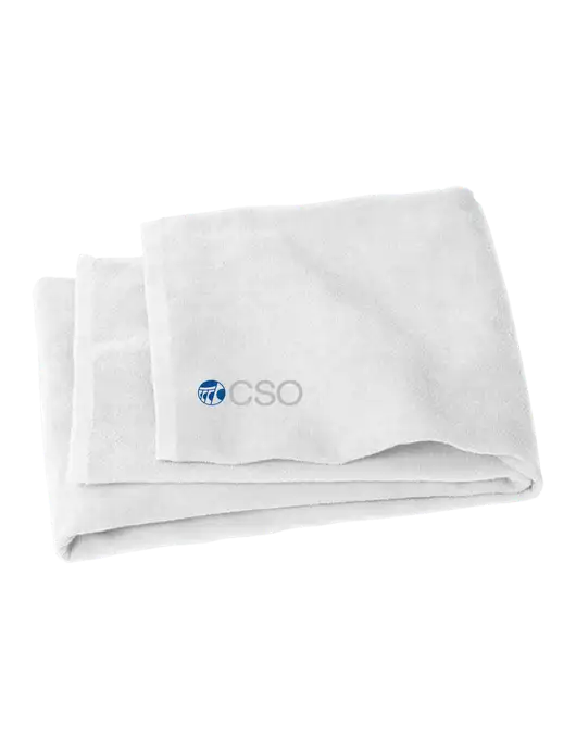 White Beach Towel w/CSO Logo