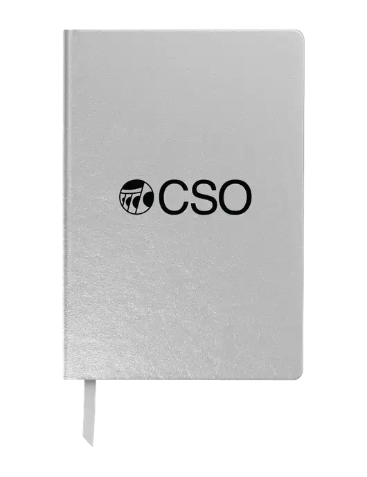 Achieve Silver Hardcover Journal, 5.5 x 8.37 w/CSO Logo