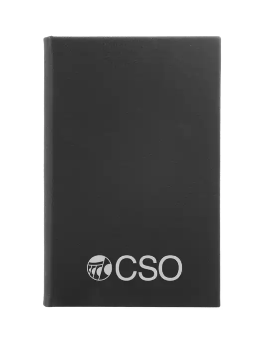 Black Leatherette 5.25 x 8.25 Journal w/CSO Logo