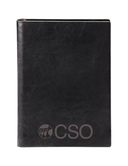 Fabrizio Black 7 x 9.625 Padfolio & Notepad w/CSO Logo