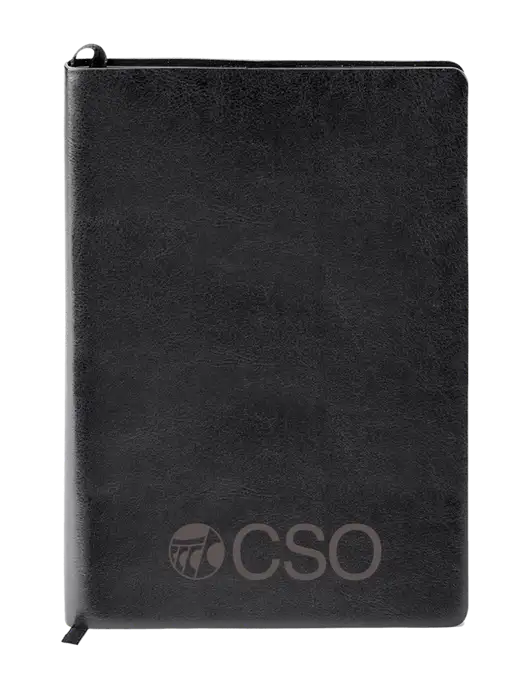 Fabrizio Black Soft Cover 5.75 x 8.125 Journal w/CSO Logo