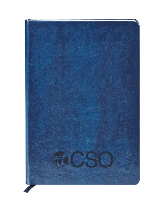 Fabrizio Blue Hard Cover 5.75 x 8.3 Journal w/CSO Logo