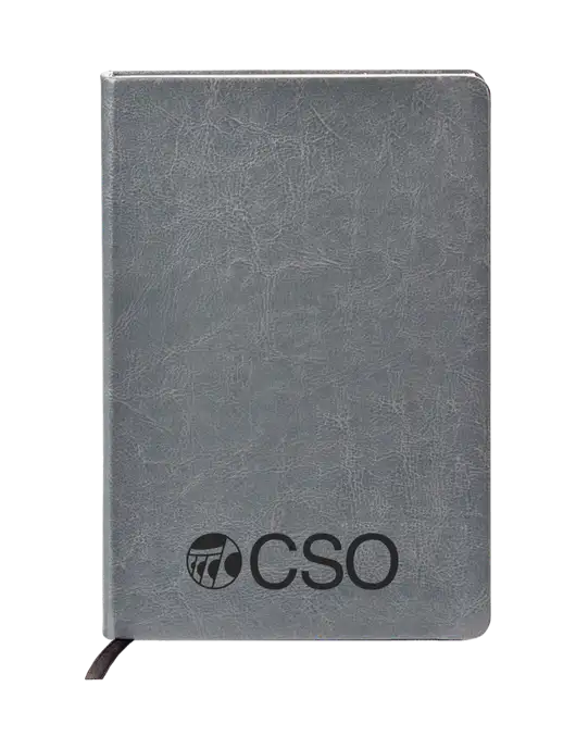 Fabrizio Grey Hard Cover 5.75 x 8.3 Journal w/CSO Logo