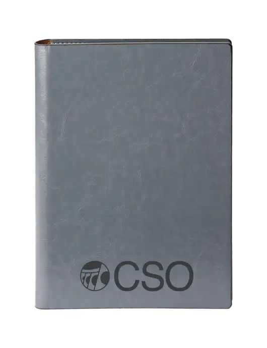 Fabrizio Grey 7 x 9.625 Padfolio & Notepad w/CSO Logo
