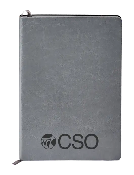 Fabrizio Grey Soft Cover 5.75 x 8.125 Journal w/CSO Logo