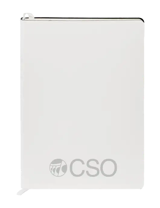 Fabrizio White Soft Cover 5.75 x 8.125 Journal w/CSO Logo