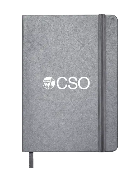 Granite Dark Grey Hardcover Journal, 5.62 X  8.37 w/CSO Logo