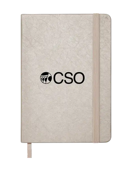 Granite Light Grey Hardcover Journal, 5.62 X  8.37 w/CSO Logo