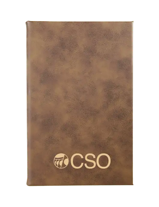Rustic Leatherette 5.25 x 8.25 Journal w/CSO Logo