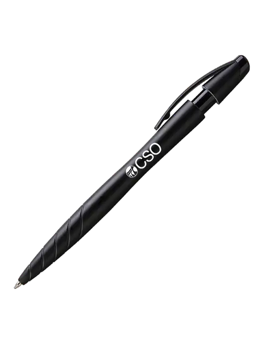 Awali Black Metallic Pen - Black Ink w/CSO Logo