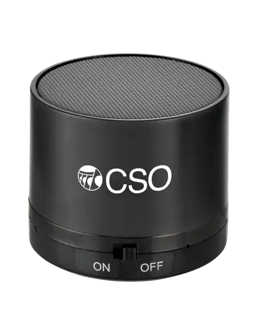Black Cylinder Bluetooth Speaker w/CSO Logo