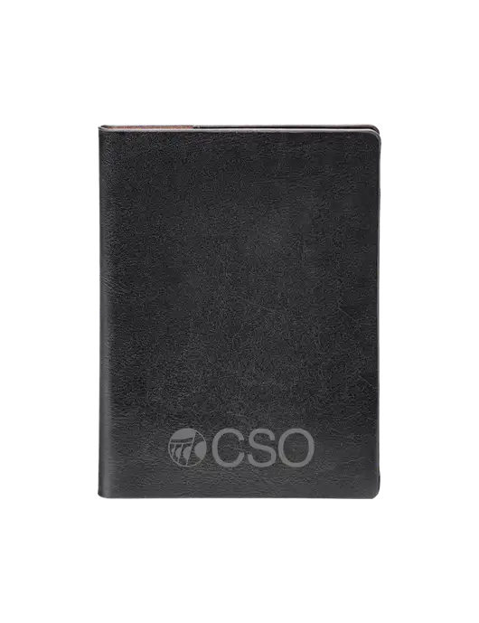Fabrizio Black Rfid Passport Holder w/CSO Logo