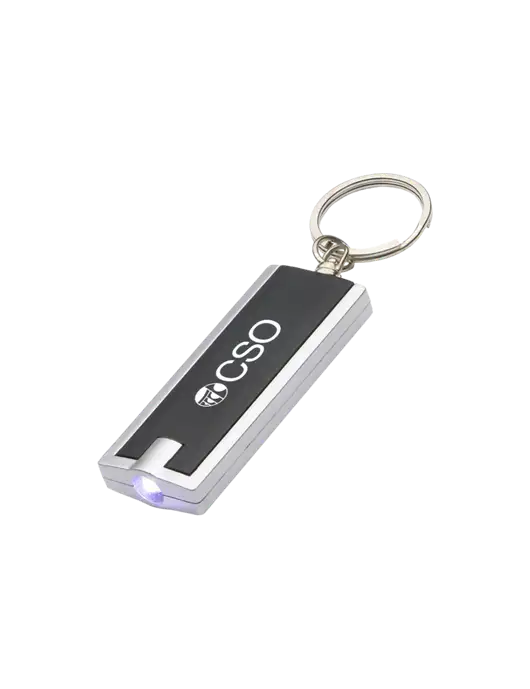 Simple Touch Black LED Keychain w/CSO Logo