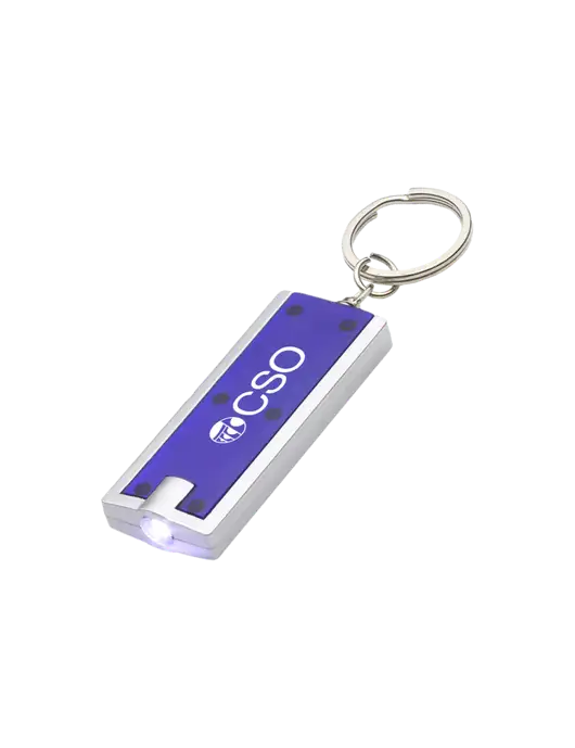 Simple Touch Blue LED Keychain w/CSO Logo